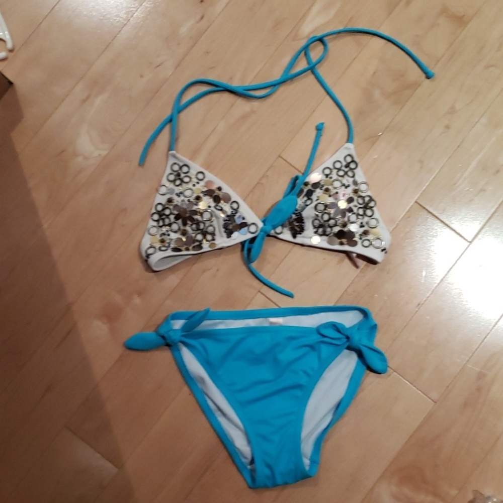 Victoria's secret swim XS triangle top ,bottom